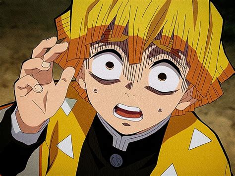 demon slayer blonde guy|why is zenitsu so scared.